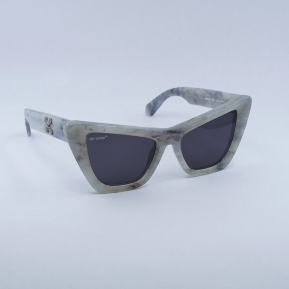 🕶️New Off-White OERI045 EDVARD 0807 Sunglasses - Grey Marble Frame - Picture 4 of 10